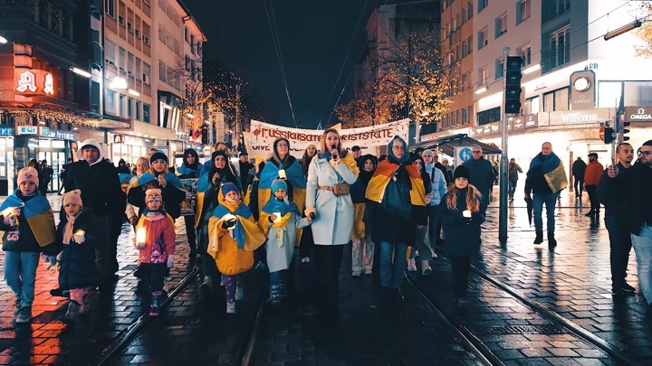 Videoprojekt: Ukraine Demonstration